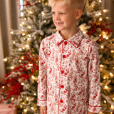 PRE-ORDER Boys Christmas Red Toile Print Pjs