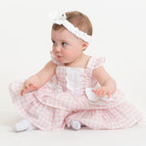 Baby Girls Pink & White Gingham Dress