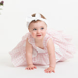 Baby Girls Pink & White Gingham Dress