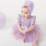 Baby Girls Lilac Cotton Dress Set