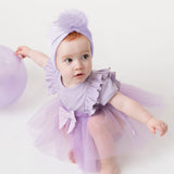 Baby Girls Lilac Cotton Dress Set