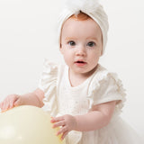 Baby Girls Ivory Cotton and Tulle Dress Set