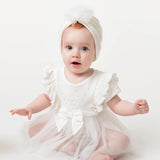 Baby Girls Ivory Cotton and Tulle Dress Set