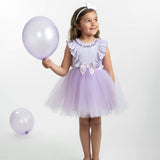 Girls Lilac Cotton and Tulle Dress