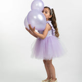 Girls Lilac Cotton and Tulle Dress