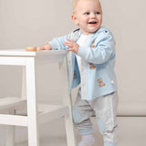 Caramelo Kids Baby Boys Sky Blue 3 Piece Bear Tracksuit