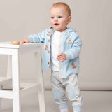 Caramelo Kids Baby Boys Sky Blue 3 Piece Bear Tracksuit