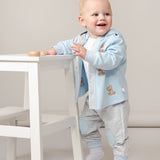 Caramelo Kids Boys Blue Cotton Teddy Tracksuit Set