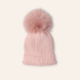 NEW SEASON Mac Ilusion Pink Fur Pom Hat - 3-12 Months