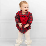 CARAMELO KIDS Baby Girls Red Tartan Romper