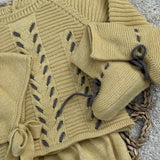 Boys Mac ilusion Mustard Knitted 4 piece outfit