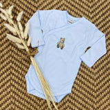 Babidu Boys Baby Cotton Cross Bodysuit - Blue