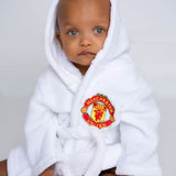 Baby Boys Manchester United Dressing Gown - White