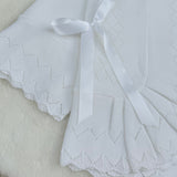 Baby Spanish Luxury White Knitted Shawl