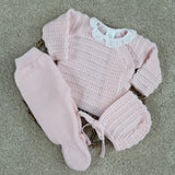 Baby Girl's Pink Spanish Knitted Outfit