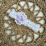 Baby Girls Headband with a Lilac Flower