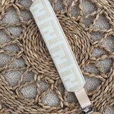 Baby’s FF Champagne Handmade Dummy Clip