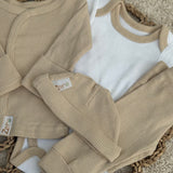 Baby’s Unisex Personalised Beige Premature 4 Piece