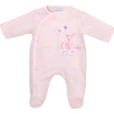 Dandelion Elephant And Bird With Balloon Sleepsuit - Pink