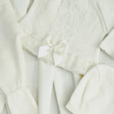 Baby Girls Ivory Lace Knitted 3 Piece