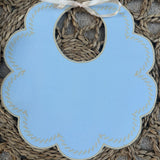 Personalised Spanish Blue & Gold Scallop Bib