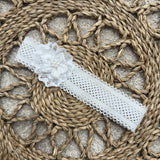 Baby Girls Headband with a White Flower