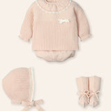 NEW SEASON Mac ilusion Girls Pale Pink Knitted 4 Piece - 3 Months