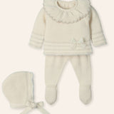 NEW SEASON Mac ilusion Girls Cream Knitted 3 Piece - Newborn