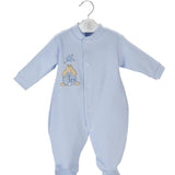 Premature Baby Boy’s Blue Cotton Sleepsuit