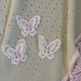Luxury Handmade Lime Green Lace Muslin Square – Baby Burp Cloth UK