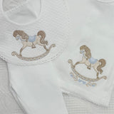 Baby’s White Rocking Horse Set