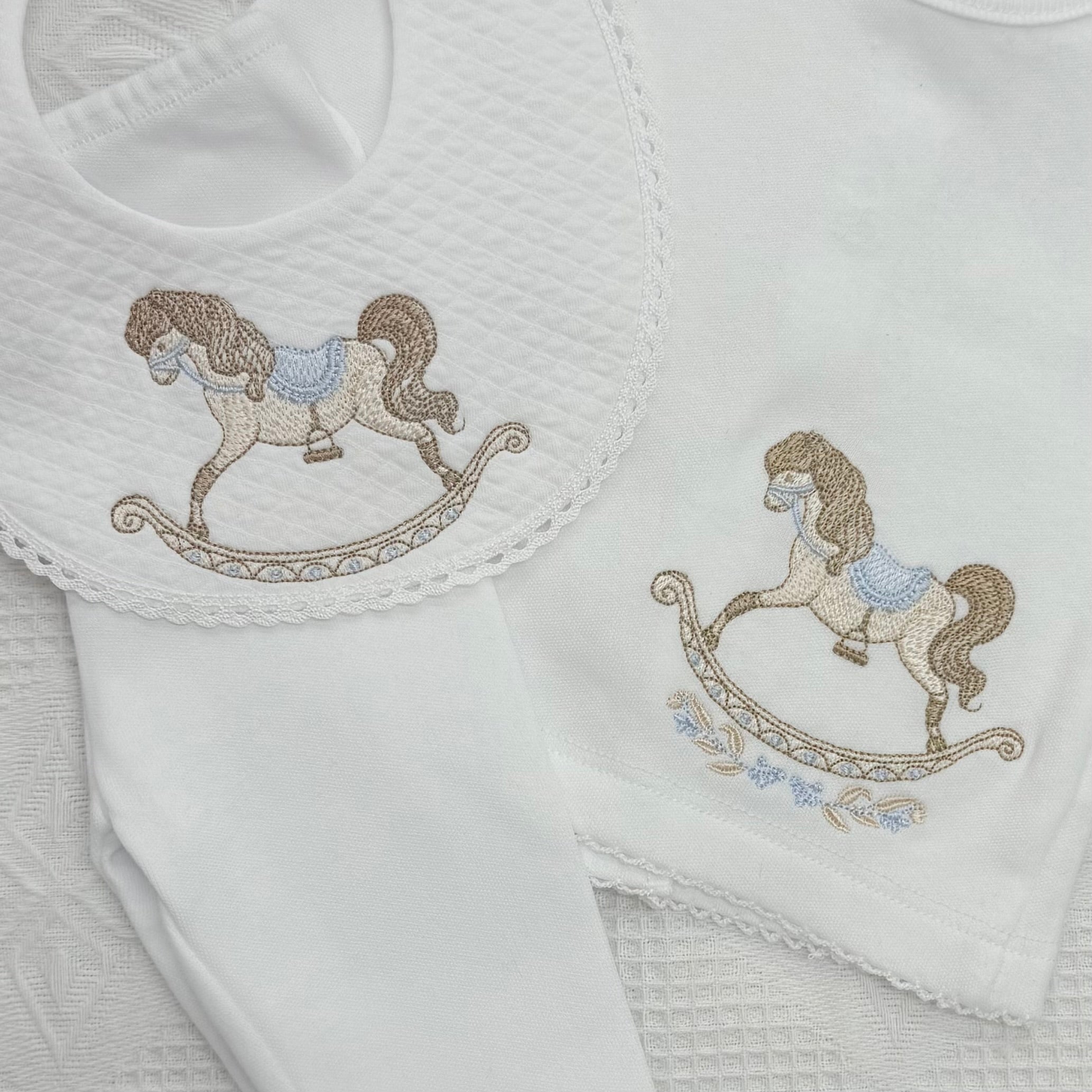 Baby’s White Rocking Horse Set – Perfect Little Thing