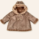 NEW SEASON Mac ilusion Baby Boys fur / suede Bown Coat - 6 Months