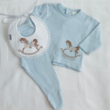 Baby Boys Blue Rocking Horse Set