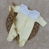 Baby Lemon Cotton Bib Sleepsuit