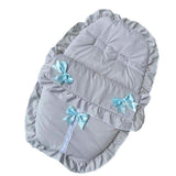 Perfect Little Thing Grey Bow Car Seat Footmuff