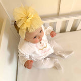 Girls Lemon Tutu Bow Headband