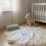 Boys White & Blue Birthday Pjs
