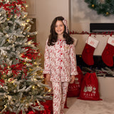 PRE-ORDER Girls Christmas Red Toile Print Pjs
