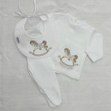 Baby’s White Rocking Horse Set