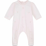 Emile Et Rose Girls Pink All in one with pink rosebud & Headband