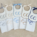 Baby unisex 5 Personalised Bibs & Muslin Set