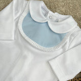 Baby Boys Blue Panel Sleepsuit