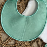 Boys Soft Mint Handmade Sleepsuit, Dummy Clip & Bib Set