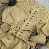 Boys Mac ilusion Mustard Knitted 4 piece outfit