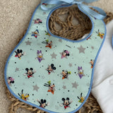 Baby’s Unisex Micky & Minnie Handmade Sleepsuit & Bib Set