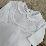 Baby Unisex White Panel Sleepsuit