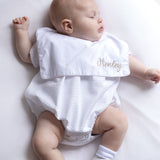 Baby Boys White Classic Summer Bib Romper