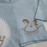 Baby Boys Blue Rocking Horse Set