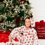 PRE-ORDER Personalised Girls’ Christmas Teddy Bear Frill Pyjamas